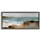 Stupell Industries Abstract Ocean Wave Landscape Framed Floater Canvas Wall Art